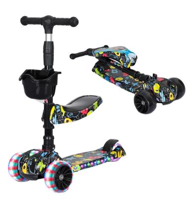 China Child Adjustable 3 Wheel Electric Children Kick Scooter Foldable For Kids Toys Kids Sale for sale