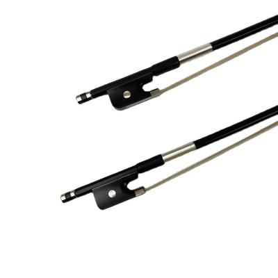 China Violin Factory Directly 4/4 Ebony Frog Violin Bow Perfect Size Cello Bow Horsehair Performance for sale