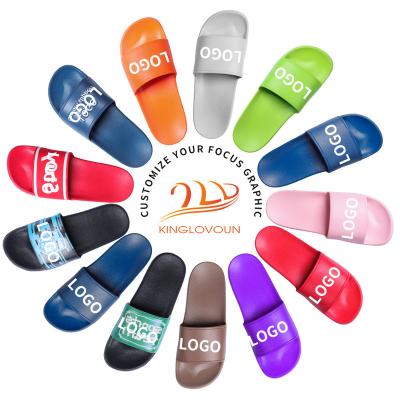 China New Arrival Plain Black Custom Printed Slipper Small MOQ Waterproof Slips Unisex Designer Plastic Slides Slipper For Men for sale