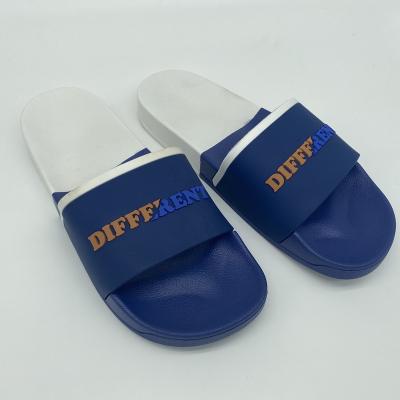 China Cushioning custom embossed siders slippers design sleepers shoes logo slipper for men arket sandals slides mens for sale