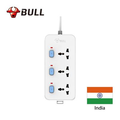 China China Wholesale Goods India South Africa Standard 3 Switch 3m Mains Multi Plug Extension Cord Easy Installation Electrical Switch for sale