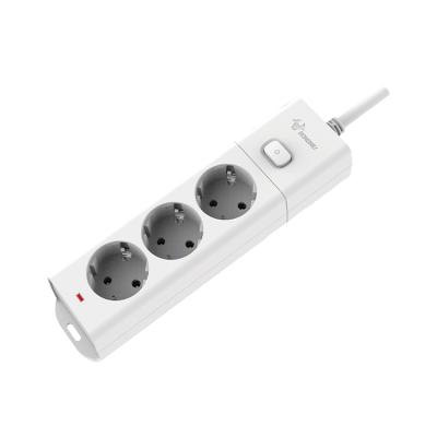 China Distinctive Indonesia EU Standard 3 Way Easy Installation Universal 3m Power Cord Extension Socket Outlet Surge Protector for sale