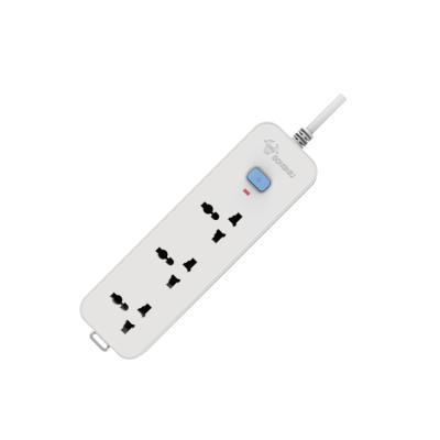 China Wholesale High Quality Easy Installation Cambodia Clear Skin 3 Way Power Strip Surge Protector Extension Socket for sale