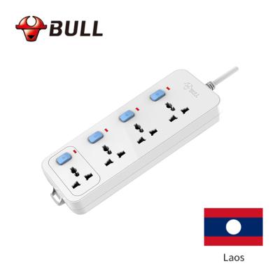 China Wholesale China Trade Laos USA Standard 4 Way 3m Mains Cord Power Plug Stirp Surge Protector Easy Installation for sale