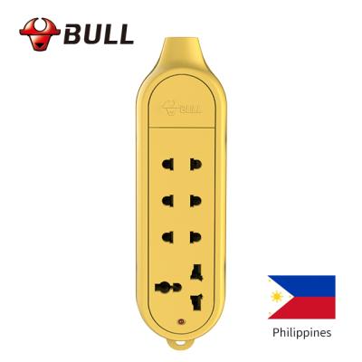 China Hot Selling Philippines USA Plug 250V/10A 4 Power Strip Power Extension Board Electrical Cordless Socket Convenient Safety Standard Construction for sale