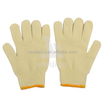 China cotton & hot sellingsafety polyester blend gloves made of cotton knitting hand gloves machine cotton glove for sale