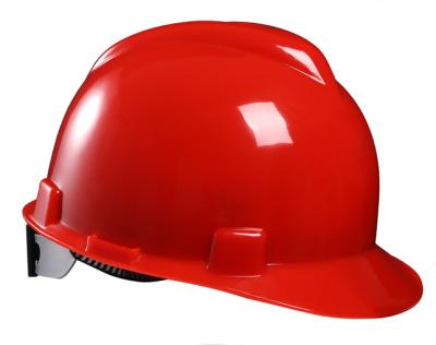 China ABS Personal Engineering Construction Work Protective Gear Safety Helmet Porous V Style Red Hard Hat for sale