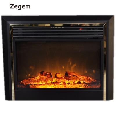 China Antique Decoration Building Design With Gold Edge 34.6 Inch Mini Insert Electric Fireplace / Heater for sale