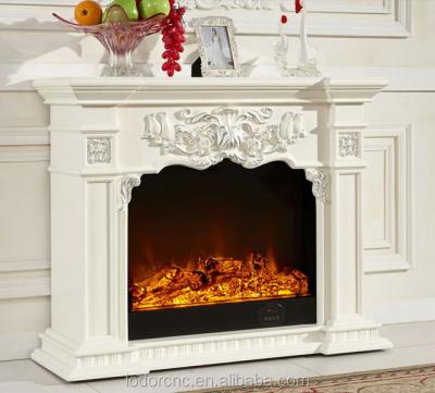 China Small indoor fireplace mantel and electric fireplace heater for sale