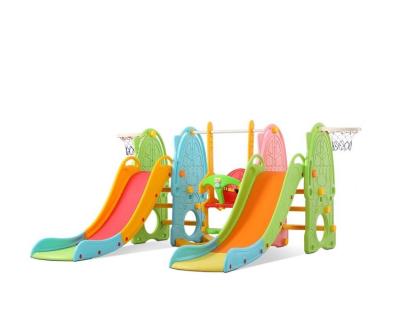 China 2021 New Home Durable Colorful Wholesale Children's Plastic Slide Slide And Slippery Swing Bridge For Baby for sale