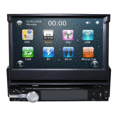 China Universal Single Din GPS Remote Control Single Navigator 7 Inch Touch Screen Car Stereo Radio DVD Head Unit for sale