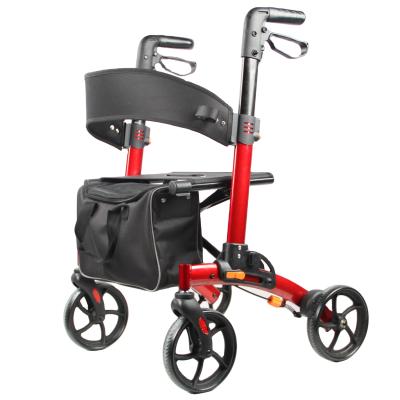 China Lightweight Medical Aluminum Rollator Rollator Walker With Seat 136kg for sale