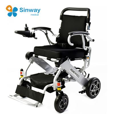 China 10AH Disable Power Lightweight Folding Wheelchair Lithium Battery Fly 61*90*97cm for sale