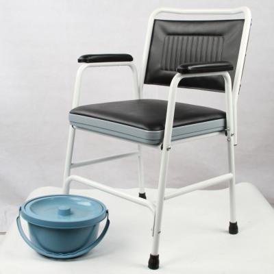 China Manual Steel Homecare Chair Folding Commode Toilet Chair For Older Adult for sale