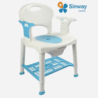 China Home Care SHOWER AND COMMODE CHAIR Bathtub Shower Stool Toilet for sale