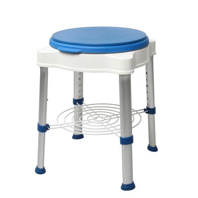 China Revolving Seat Board Height Adjustable Round Aluminum Revolving Shower Stools For Elderly for sale