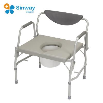 China Comfortable Height Adjustable Bedside Commode Extra Wide Chair For Sale for sale