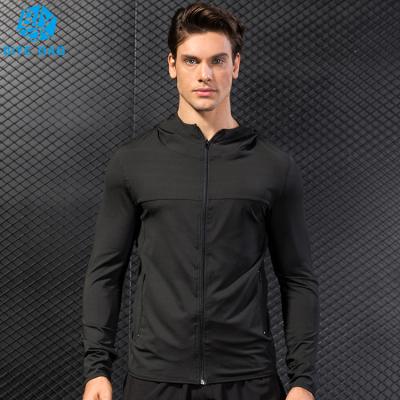 China Breathable Fashion Quick Dry Running Hooded Sports Fitness Gym Slim Fit Jacket For Men for sale