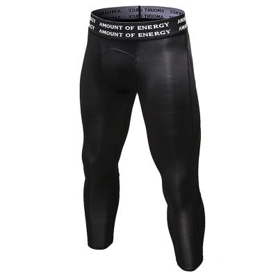 China Custom Logo Wholesale Custom Logo Workout Training Elastic Tight Running Sports Wear Pants Men's Breathable for sale