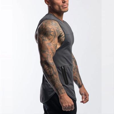 China Wholesale Breathable Gym Sport Workout Vest Muscle Fitness Men Sleeveless Sport Wear Shirts Plus Size for sale