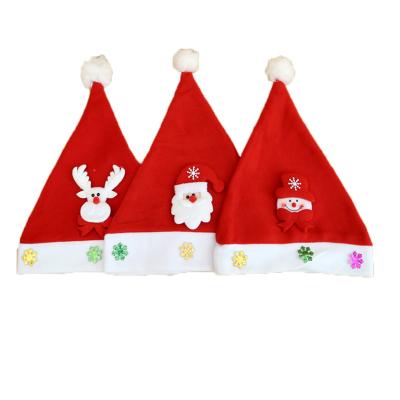 China 2020 Popular Christmas Gift Red Santa Claus Reindeer Snowman Christmas Hat High Quality Hat For Kids Adults for sale