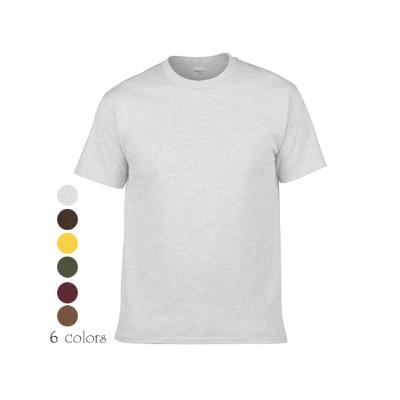 China Custom Made Anti-Wrinkle OEM Logo Men's Plain Round Neck White T-Shirts Blank T-Shirt for sale