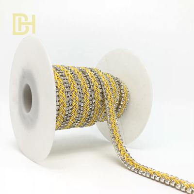 China Pointback L025 1mm Rhinestone Chain Hot-fix Substrate Hot-selling Adhesive Tape For Apparel, Shoes, Backpacks Crossweaving for sale