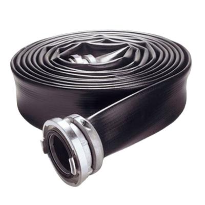 China 6inch 100meters flexible heavy duty rubber industrial pump water dewatering tpu lay flat hose for sale