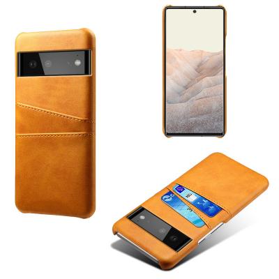 China Anti-fall wholesale price back cover leather wallet case for google pixel 6 pro with card slots for sale