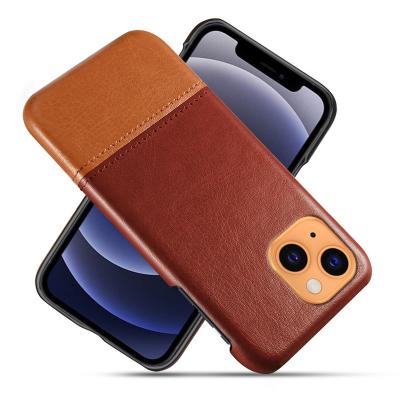 China Wholesale Price Anti-fall Splice Back Cover Soft Leather Case For iPhone 12 mini 13 6 7 8 X XS XR 11 pro max for sale