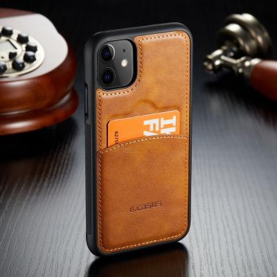 China New Design Anti-fall PU Wallet Mobile Phone Cover Wireless Magnetic Charging Shockproof Soft Leather Case For Iphone 12 pro max for sale