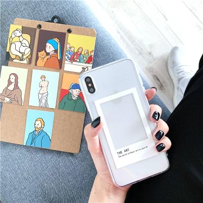 China Fashion Clear Soft Silicone Phone Case Frame Photo Back Cover Unique Painting TPU Cases For Iphone XR XS X Max 11 pro Max Case for sale