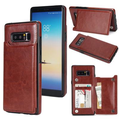 China Hot Selling Anti-fall PU Kickstand Wallet Cell Phone Leather Case for Samsung Galaxy S10 note9 with Card Slots for sale