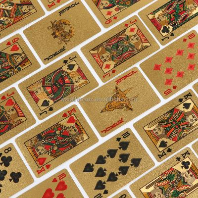 China Entertaiment Playing Cards 2023 Factory Price Manufacturer Supplier Customised Italian Printer Designer Plastic Card Set Golden Monster Playing Cards for sale