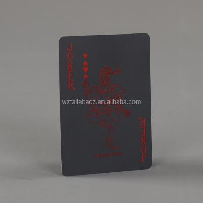 China Entertaiment Playing Cards Luxury Custom All Black Playing Cards Waterproof Play Poker Cards Plastic for sale