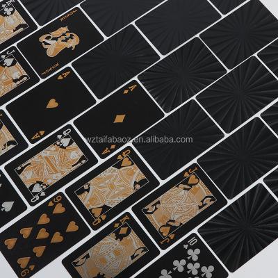 China Entertaiment Playing Cards Printing Casino Poker Cards Blank Sublimation Waterproof Laser Black Custom Set Playing Cards Plastic PVC for sale