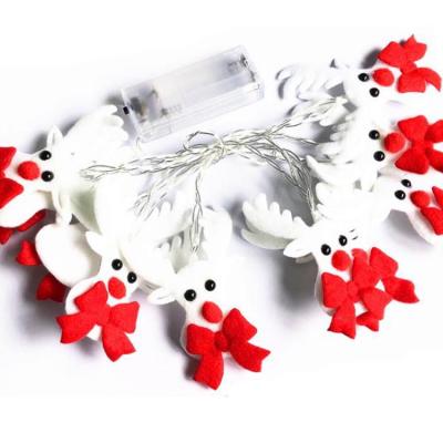 China Light Red Christmas Lights LED Garland String Lights Fairy Lights White Christmas Snowman String Lights Decor For Home for sale