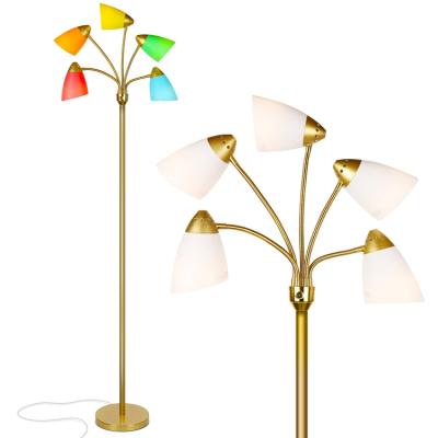 China Contemporary Adjustable Acrylic LED Floor Lamp, Decoration Standing Floor Lamp, Multi Head Adjustable Tall Pole Reading Lamp For Living Room for sale