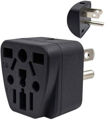 China High Performance US Travel Plug Adapter, 3 Prong Fused USA Wall Plug, Outlet Plug Adapter for sale