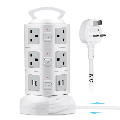 China ABS tower extender lead, power strip surge protector with 4 USB ports, power strips for sale