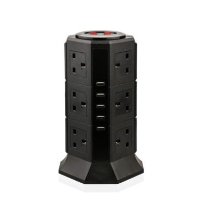 China ABS Power Strip Surge Protector, Extension Leads with USB Slots, Tower Extension Lead for sale