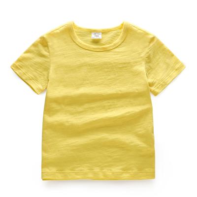 China New High Quality Sleeveless Anti-Shrink Summer Shorts Cotton Wicking Solid Color Kids Designer Breathable T-shirt for sale