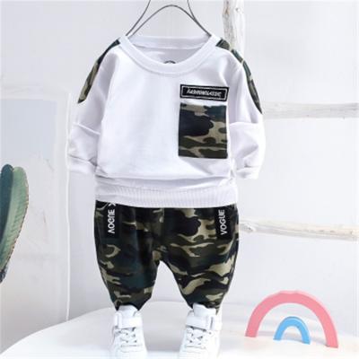 China 2 Piece Sets Boys Casual Nice Camouflage Round Neck Sweater Long Sleeve Boys Kids Kids for sale