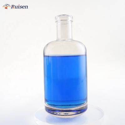 China Wholesale Empty Fancy Custom Square Smaller Glass 500ml Gin Vodka Bottles Glass 500ml Spirit Liquor Bottle for sale