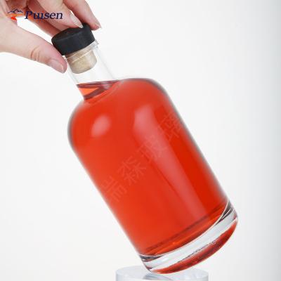 China Hot Liquor Vodka Bottles 100ml 200ml 375ml 500ml 700ml 750ml 1L Glass Beverage Sale Bottles for sale