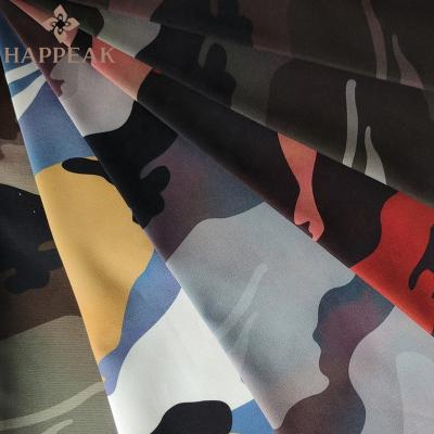 China HAPPEAK Anti Static Low MOQ Digital Printing Camouflage Fabric 100% Polyester Pongee Fabric For Jacket for sale