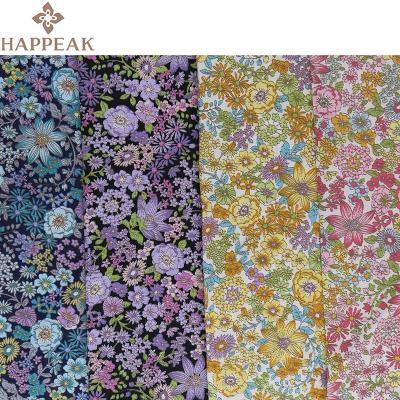 China Low MOQ Floral Ready Stock Fabric Wholesale Cotton Shrink-resistant Cotton Printed Fabric For Clothing for sale