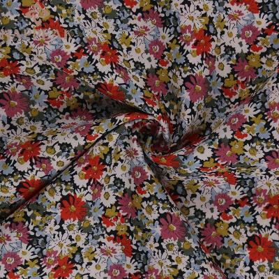 China Wholesale Custom Cotton Fabric Daisy Print Soft Hand Feel Cotton Poplin Floral Printed Fabric Shrink-Resistant from HAPPEAK for sale