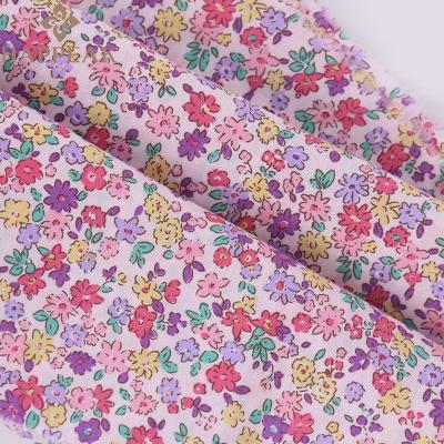 China Plain Ready Stock Cotton Poplin Fabric Floral Colored 100% Cotton Fabric Shrink-Resistant For Shirts for sale