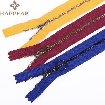 China Wholesale Mini Size Metal Zipper For Automatic Lock Zipper Factory Brass Separator Hoodies for sale